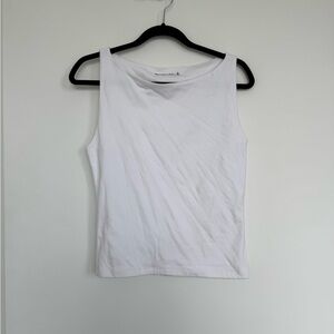 Abercrombie Women's White Sleeveless Top